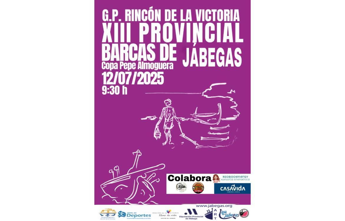 Rincón de la Victoria acogerá la 8º prueba de la XIII Liga Provincial de Barcas de Jábegas, Copa Pepe Almoguera