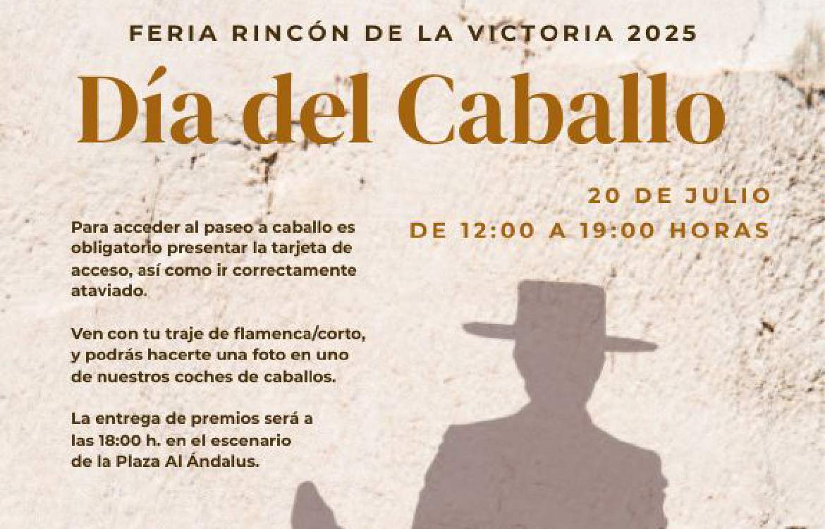 Rincón de la Victoria celebrará el Día del Caballo con un desfile ecuestre el próximo domingo 20 de julio