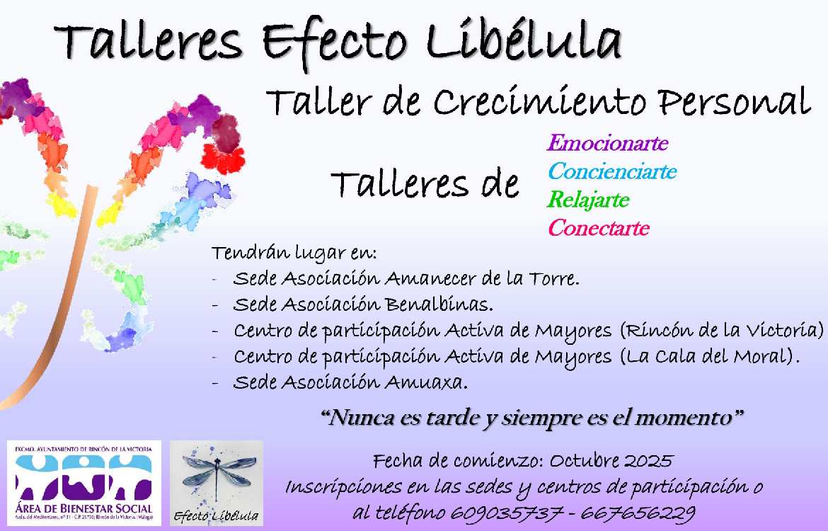 Bienestar Social de Rincón de la Victoria pone en marcha la quinta edición del proyecto `Efecto Libélula´ con un centenar de participantes
