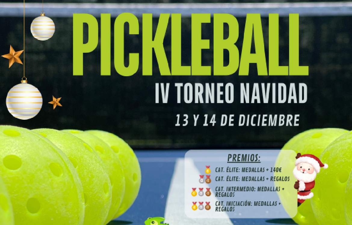El IV Torneo de Navidad de Pickleball de Rincón de la Victoria acogerá más de un centenar de jugadores del panorama nacional